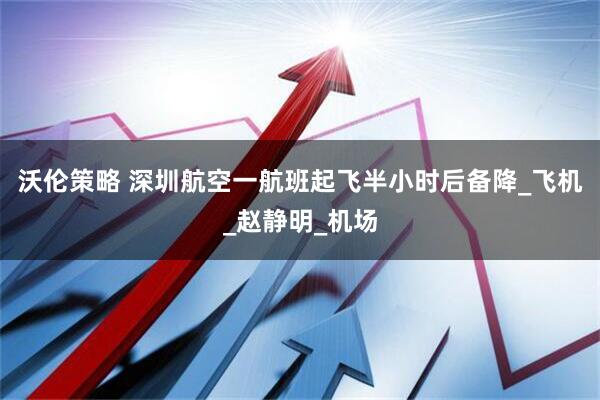 沃伦策略 深圳航空一航班起飞半小时后备降_飞机_赵静明_机场